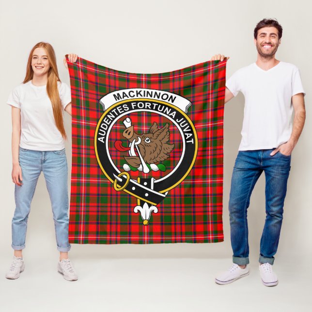 Couverture Polaire Clan MacKinnon moderne Tartan Plaid (En situation)