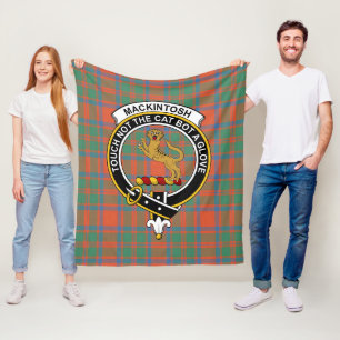 Couverture Polaire Clan MacKintosh Ancient Tartan Plaid