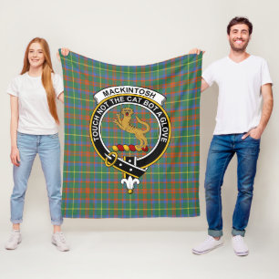 Couverture Polaire Clan MacKintosh Chasse Ancienne Tartan Plaid