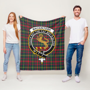 Couverture Polaire Clan MacKintosh Chasse Tartan moderne Plaid
