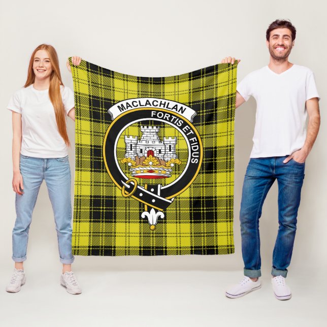 Couverture Polaire Clan MacLachlan Tartan Plaid (En situation)