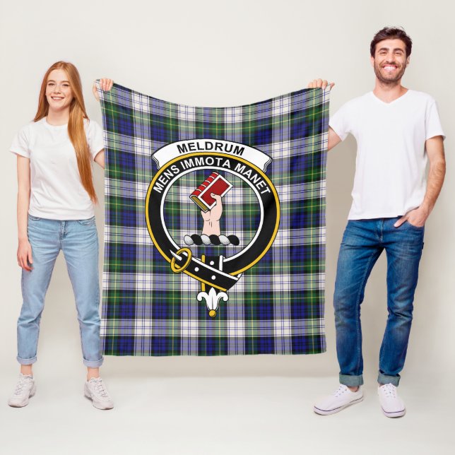 Couverture Polaire Clan Meldrum Gordon habiller Tartan Plaid (En situation)