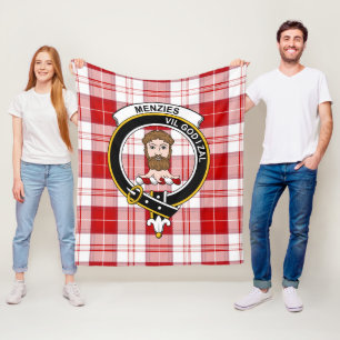 Couverture Polaire Clan MenZies Red Tartan Plaid