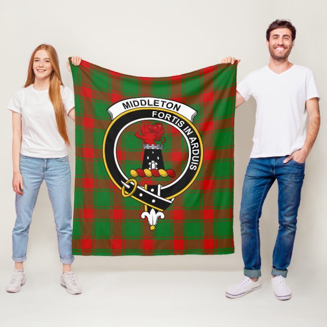 Couverture Polaire Clan Middleton Tartan Plaid (En situation)