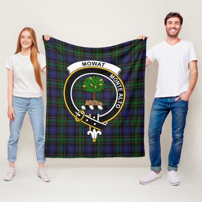 Couverture Polaire Clan Mowat Tartan Plaid (En situation)