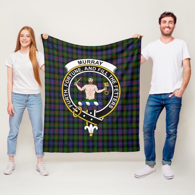 Couverture Polaire Clan Murray d'Atholl Tartan moderne Plaid (En situation)