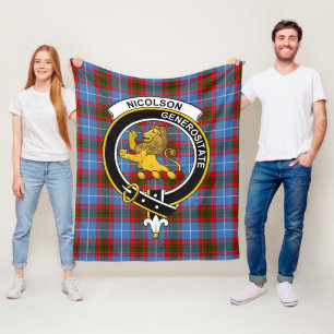 Couverture Polaire Clan Nicolson Tartan Plaid