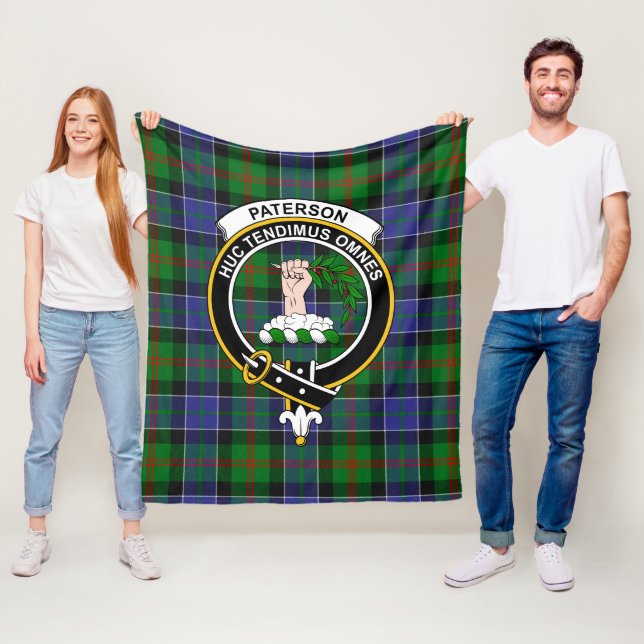 Couverture Polaire Clan Paterson Ancien Tartan Plaid (En situation)