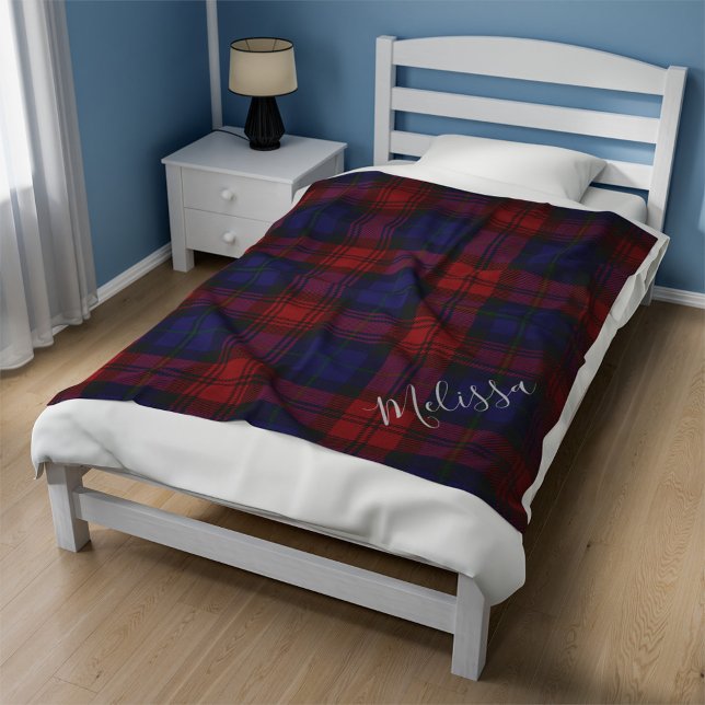 Couverture Polaire Clan personnalisé MacLachlan Plaid Tartan (Plaid Rustic MacLachlan Tartan Fleece Blanket)