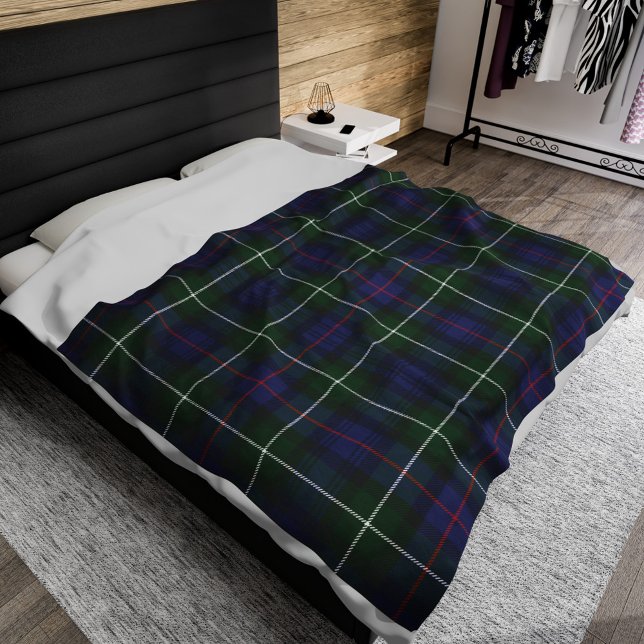 Couverture Polaire Clan Plaid MacKenzie Tartan Green Purple Check (Plaid Rustic Green Purple MacKenzie Tartan Blanket)