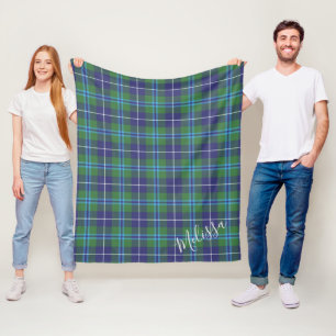 Couverture Polaire Clan Plaid personnalisé Douglas Tartan Motif