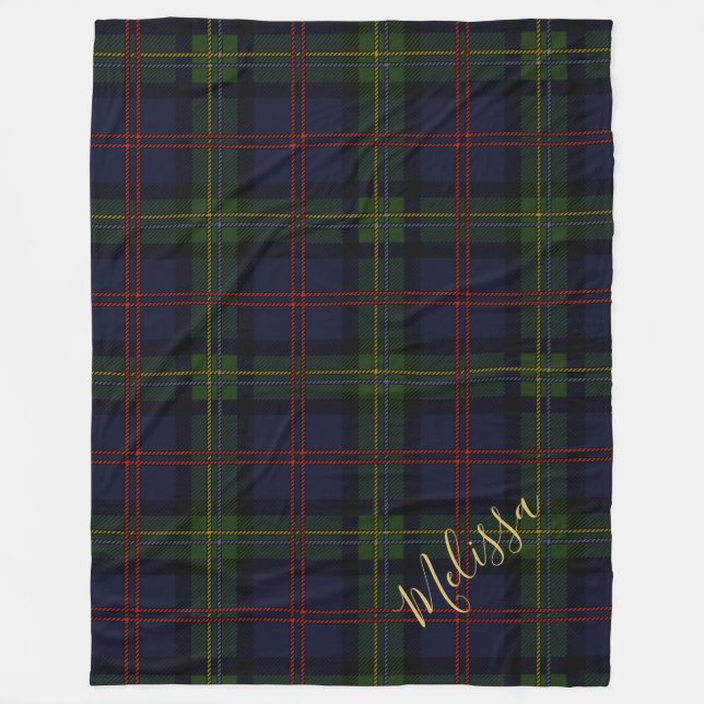 Couverture Polaire Clan Plaid Personnalisé Malcolm Tartan (Devant)
