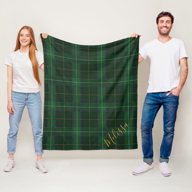 Couverture Polaire Clan Plaid personnalisé Walsh Tartan (En situation)