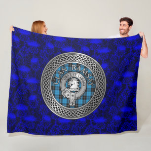 Couverture Polaire Clan Ramsay Crest & Tartan Knot