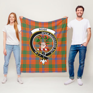 Couverture Polaire Clan Ross Ancienne Tartan Plaid