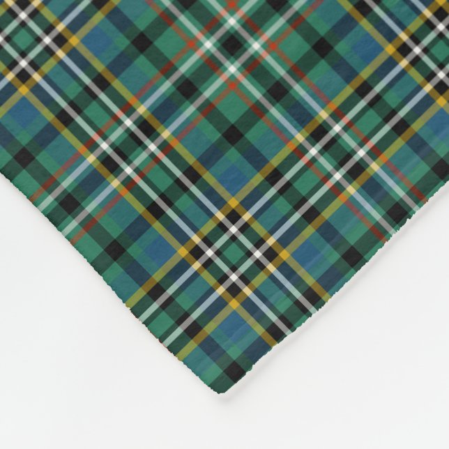 Couverture Polaire Clan Scott Tartan Green Scottish Plaid (Coin)