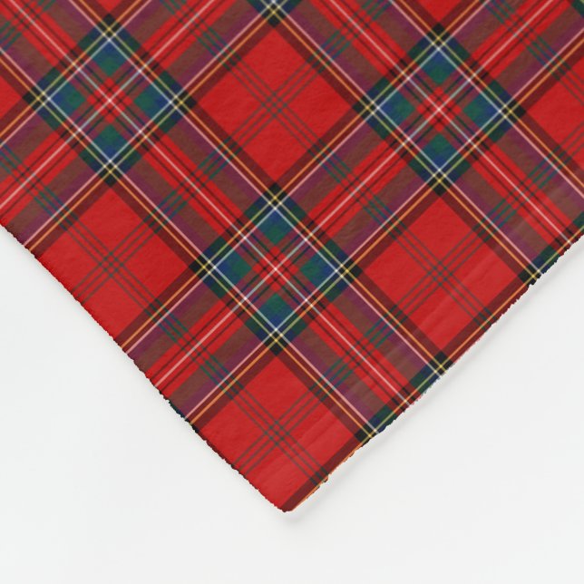 Couverture Polaire Clan Stewart d'Appin Tartan Scottish Red Plaid (Coin)