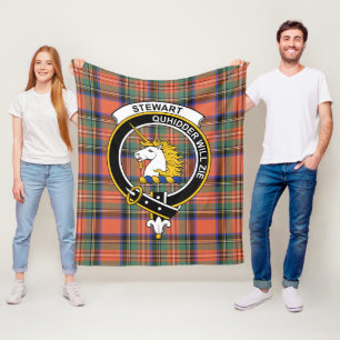 Couverture Polaire Clan Stewart Royal Ancient (d'Appin) Tartan Plaid