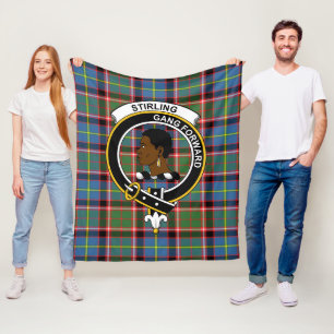 Couverture Polaire Clan Stirling (de Keir) Tartan Plaid
