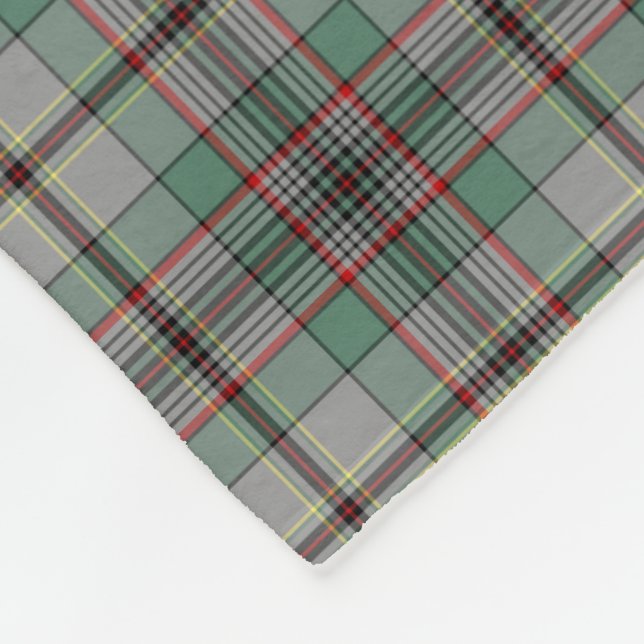 Couverture Polaire Clan Tartan gris et vert craig (Coin)