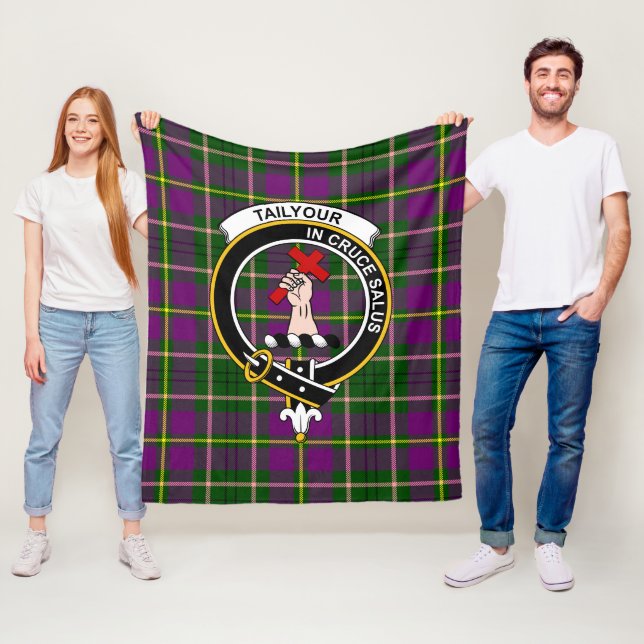 Couverture Polaire Clan Taylor Tartan Plaid (En situation)