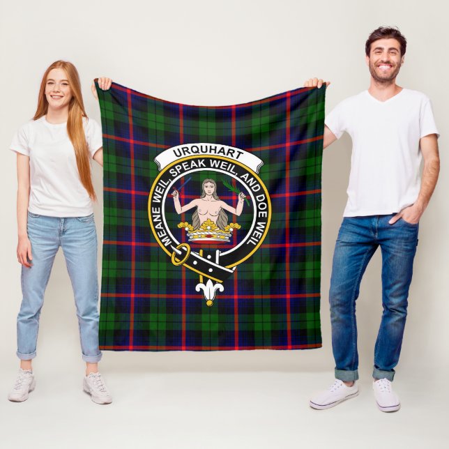 Couverture Polaire Clan Urquhart moderne Tartan Plaid (En situation)