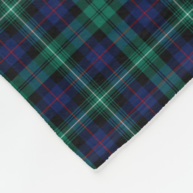 Couverture Polaire Clan Urquhart Tartan Blue and Green Scottish Plaid (Coin)