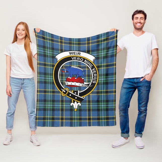 Couverture Polaire Clan Weir Ancienne Tartan Plaid (En situation)