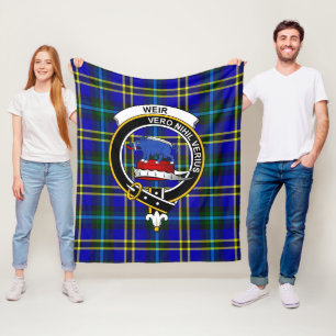Couverture Polaire Clan Weir Tartan moderne Plaid
