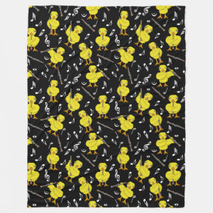 Couverture Polaire Clarinet Chick Clarinets Notes de musique Fleece B