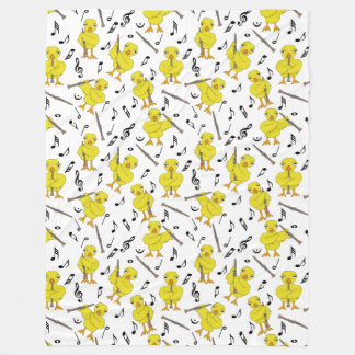 Couverture Polaire Clarinet Chick Clarinets Notes de musique Fleece B