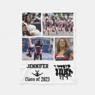 Couverture Polaire Classe Cheerleader de 2023 Photo Nom du collage