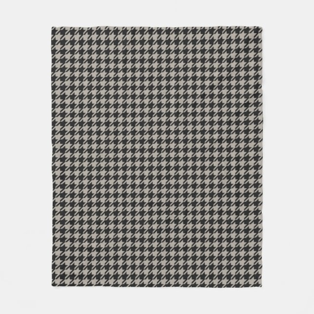 Couverture Polaire Classic Pepita Houndstooth Motif Black Grey (Devant)