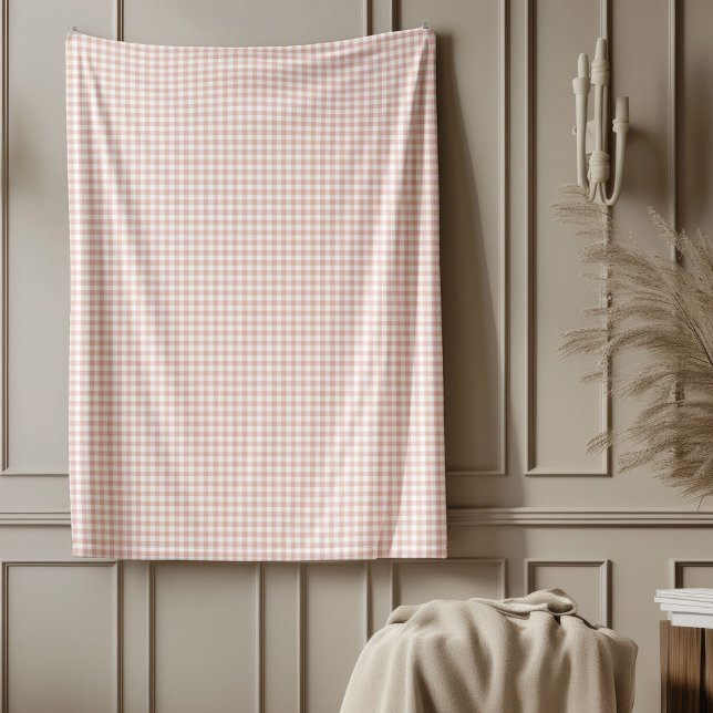 Couverture Polaire Classic Rose Gold Check Throw for Stylish Homes (Classic Rose Gold Check Throw for Stylish Homes Fleece Blanket)