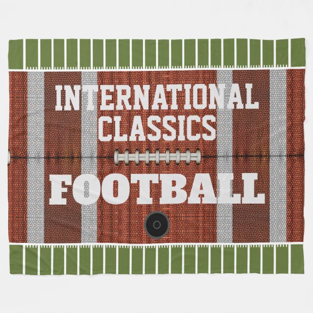 Couverture Polaire Classique Internationale Personnalisée Football (Devant (Horizontal))