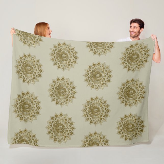 Couverture Polaire Classique Mandala Inde Style 4 (En situation)