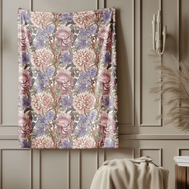 Couverture Polaire Classique William Morris Cosy Elégance couleurs pa (Classic William Morris Cozy Elegance pastel colors Fleece Blanket)