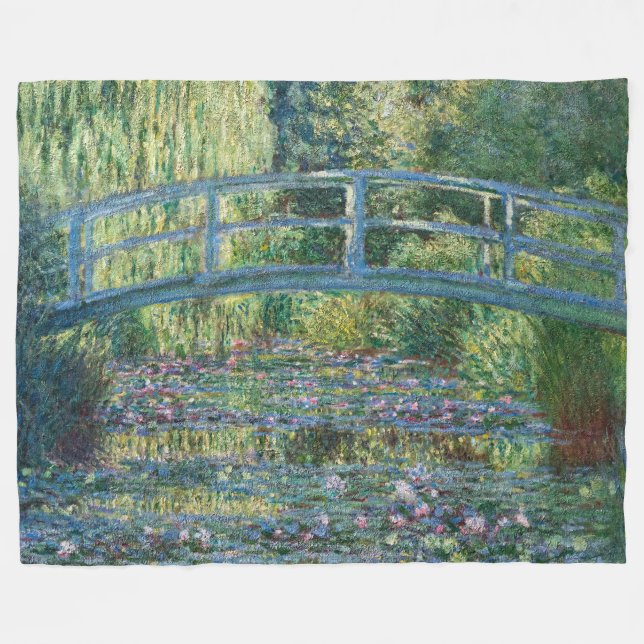 Couverture Polaire Claude Monet - Bassin aux Nymphéas, Harmonie Verte (Devant (Horizontal))