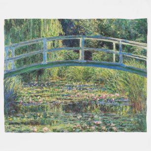 Couverture Polaire Claude Monet - Bassin aux Nymphéas & Pont Japonais