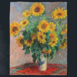 Couverture Polaire Claude Monet - Bouquet de tournesols<br><div class="desc">Bouquet de tournesols / Bouquet de tournois - Claude Monet,  Huile sur toile,  1881</div>