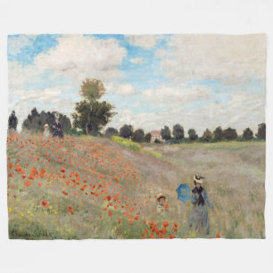 Couverture Polaire Claude Monet - Champ de coquelicots