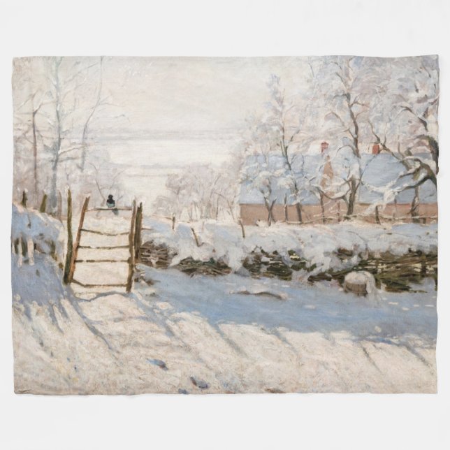 Couverture Polaire Claude Monet - La Pie (Devant (Horizontal))