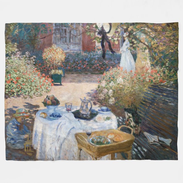 Couverture Polaire Claude Monet - Le déjeuner, panneau décoratif (Devant (Horizontal))