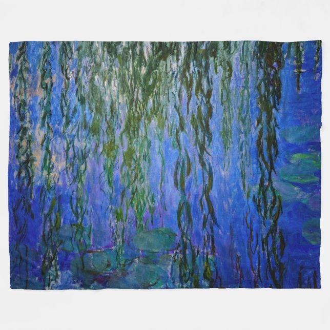 Couverture Polaire Claude Monet - Lys d'eau avec saule plumant (Devant (Horizontal))