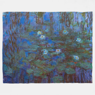 Couverture Polaire Claude Monet - Lys d'Eau Bleue