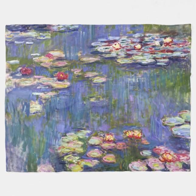 Couverture Polaire Claude Monet - Nymphéas (Devant (Horizontal))