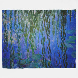 Couverture Polaire Claude Monet - Nymphéas avec saule pleureur