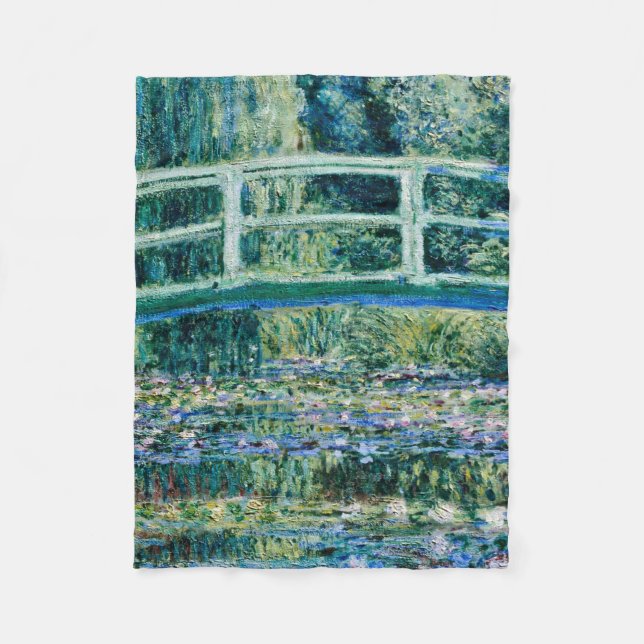 Couverture Polaire Claude Monet - Pont D'Eau Et Pont Japonais (Devant)