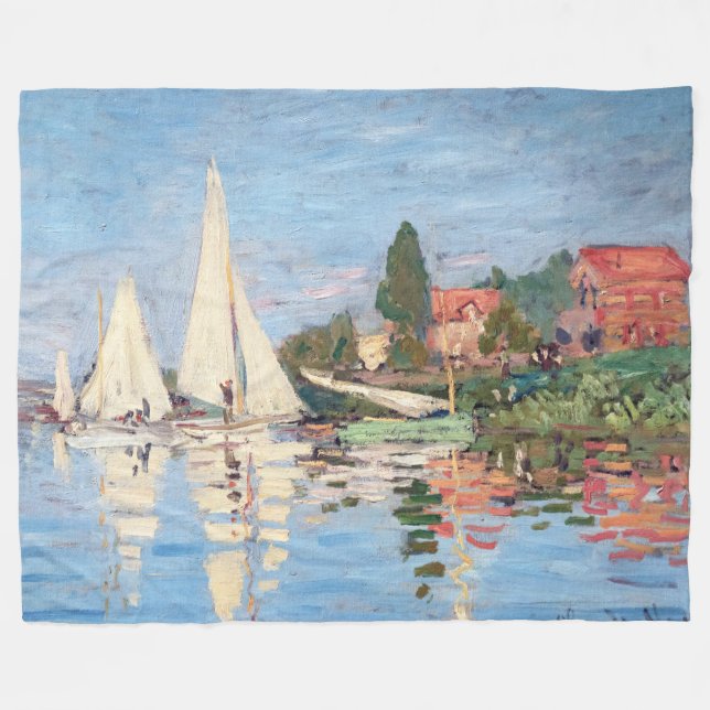 Couverture Polaire Claude Monet - Regattas à Argenteuil (Devant (Horizontal))