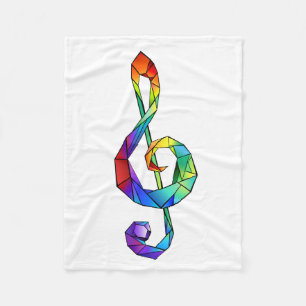 Couverture Polaire Clé de musique arc-en-ciel